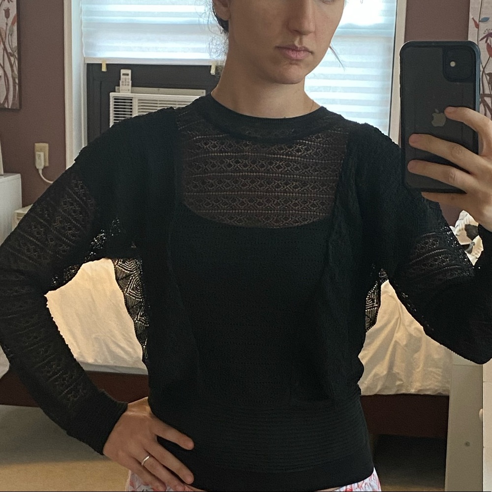 Zara Black woven top